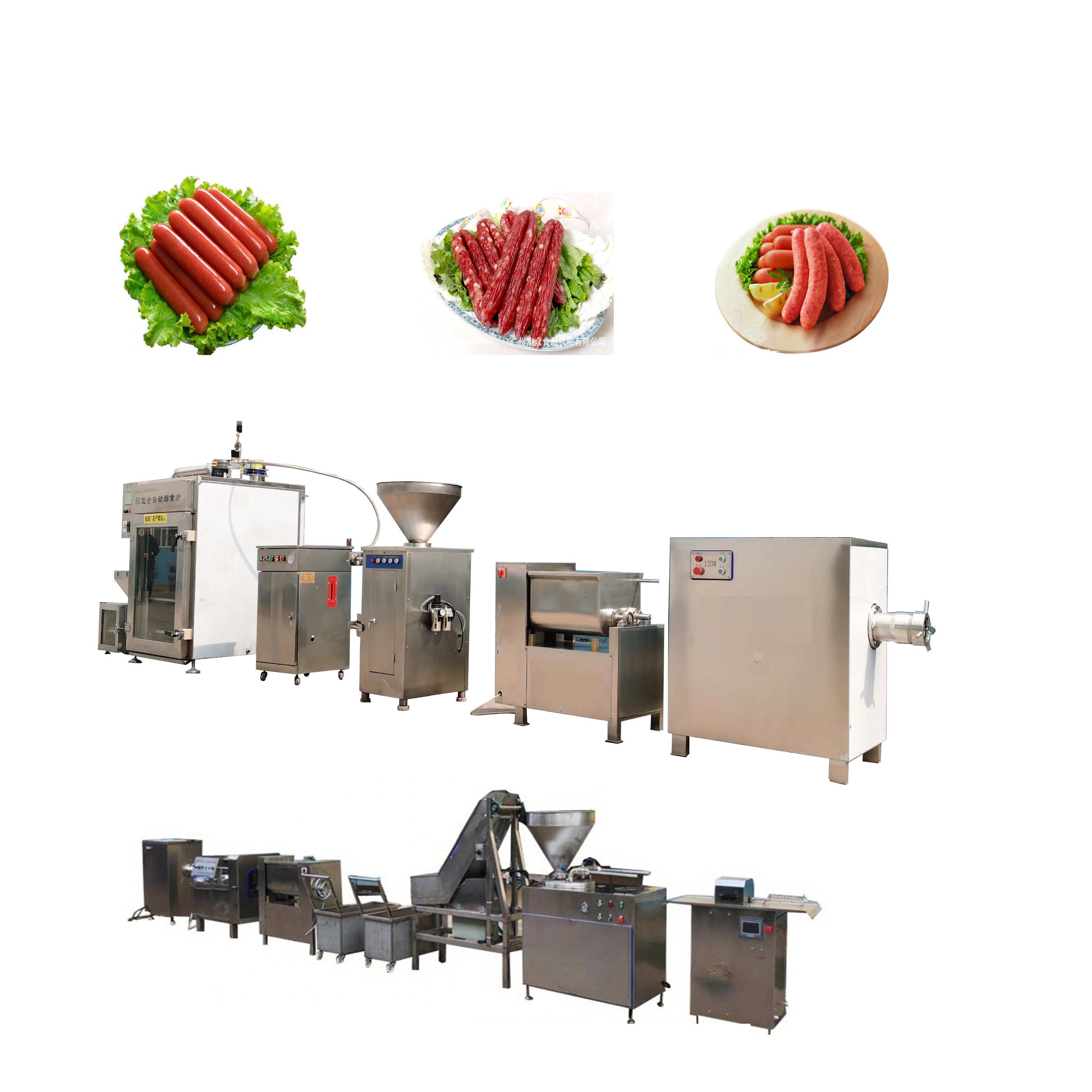 Factory supply sausage making production line for port beef chicken
