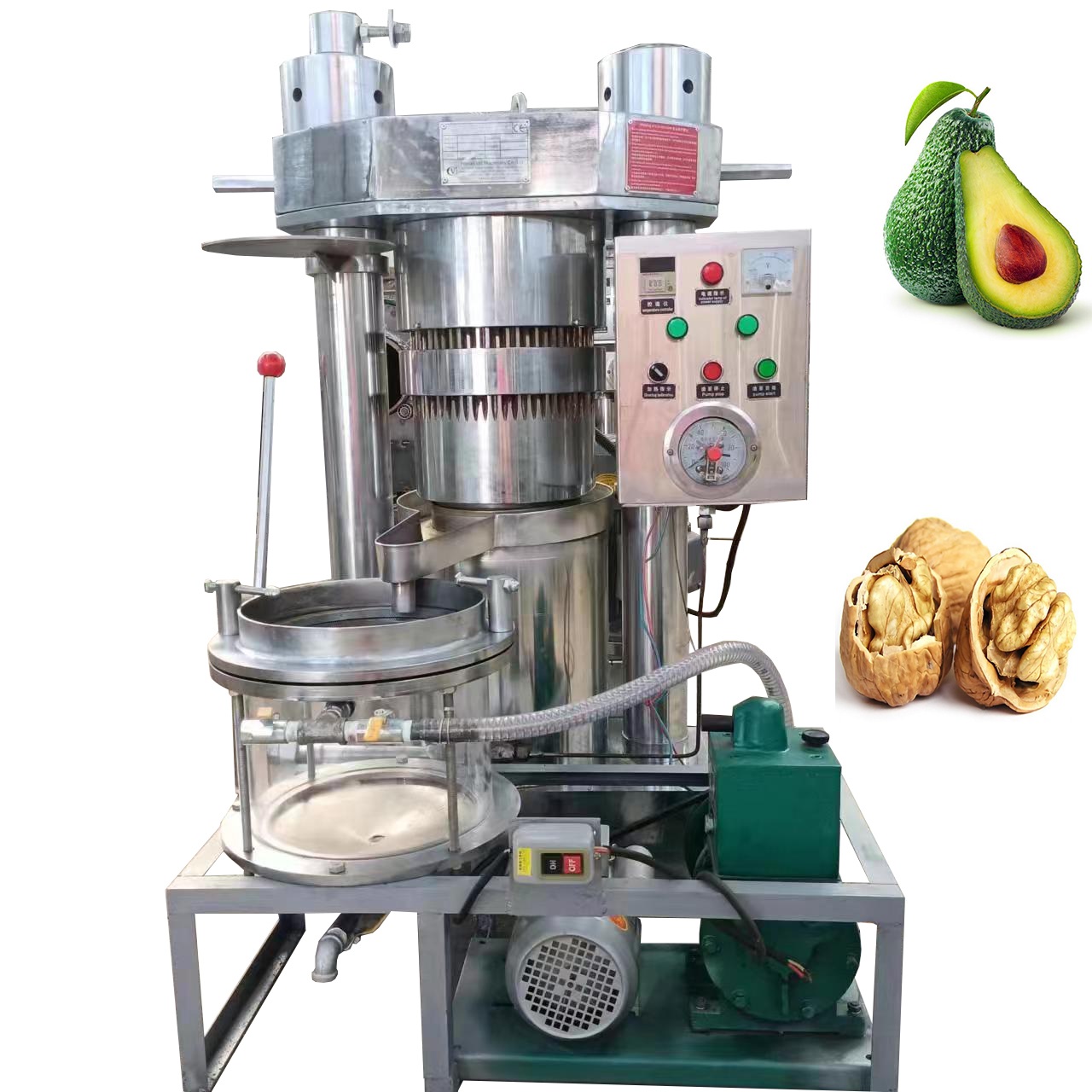 Hydraulic oil press machine for avocado palm kernel walnut