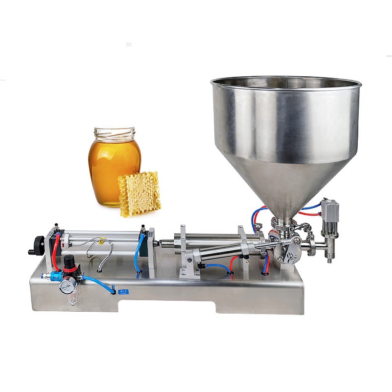 Horizontal pneumatic paste liquid filling machine