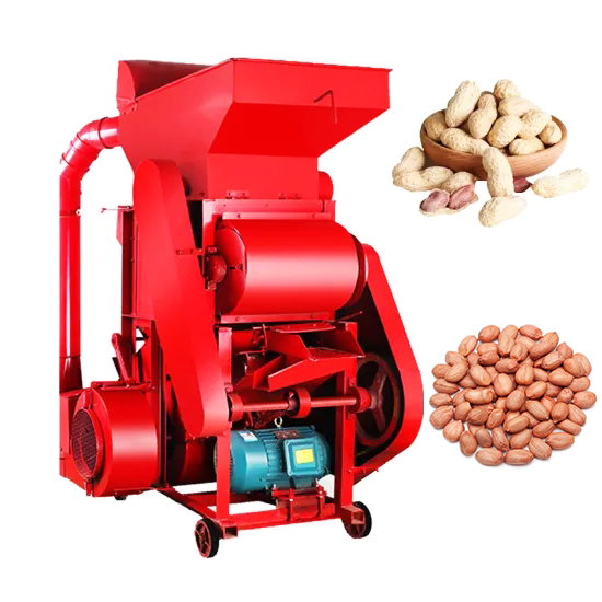 Diesel electric peanut husk removing machine