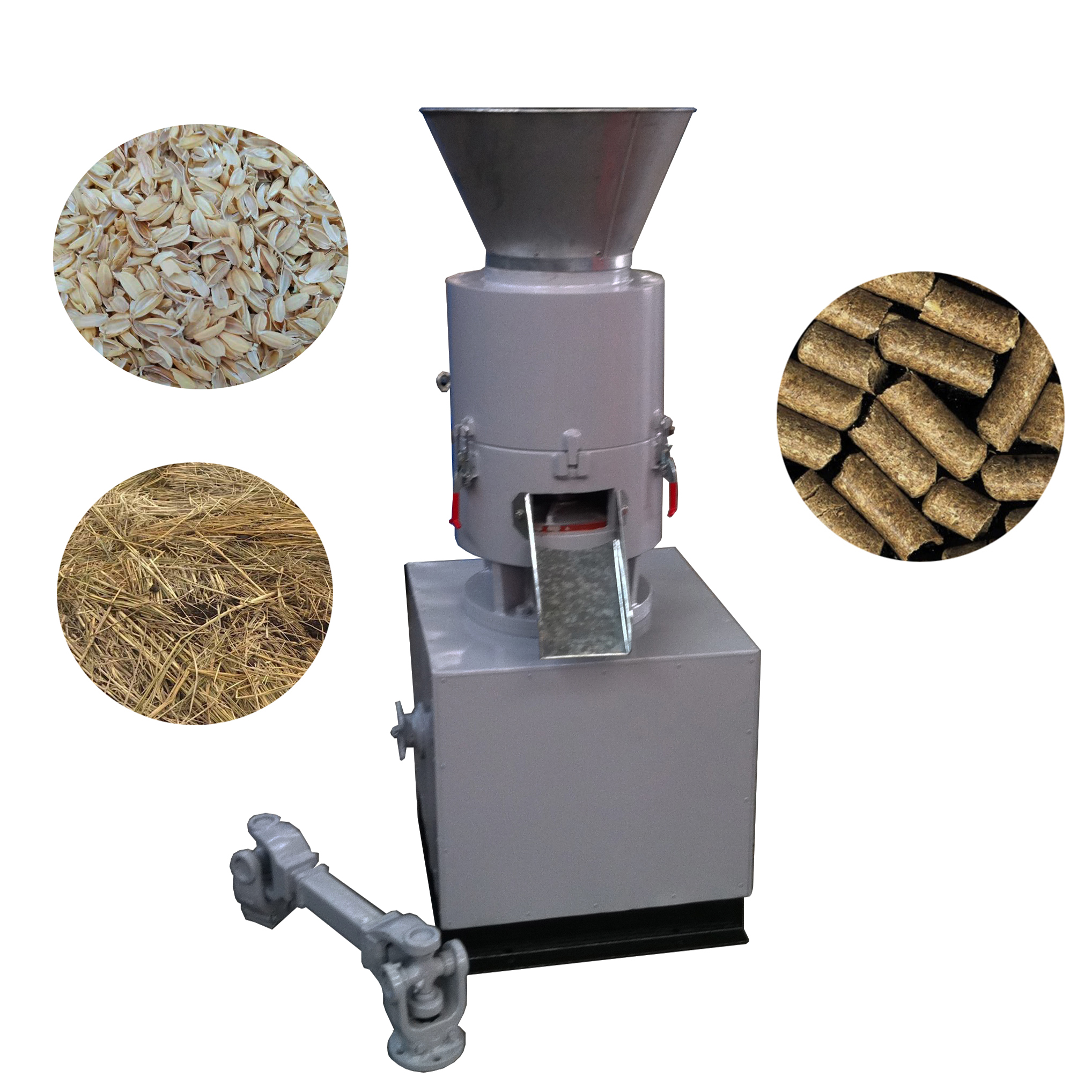 Flat Die Poultry Feed Pellet Mill for Sheep Chicken Cow with Tractor Driven