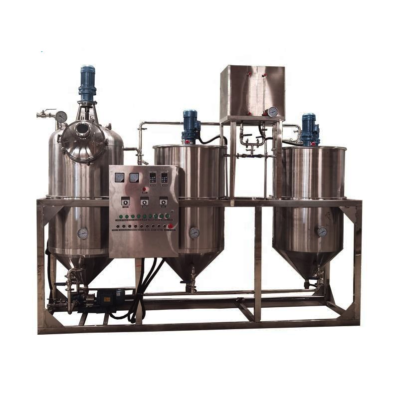 Small Crude Edible Sunflower Vegetable Rice Bran Oil Refinery Machine Plant Line