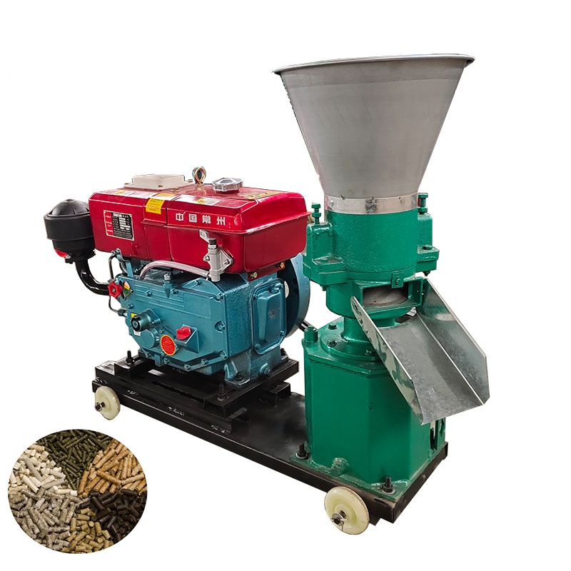 Factory supply diesel engine type animal feed pellet making machine