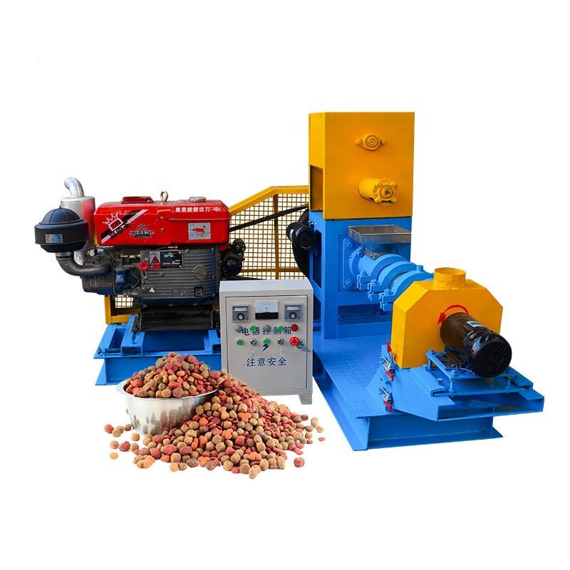 Factory Supply Dog Cat Fish Animal Snack Food Extruder Machine With Diesel Engine