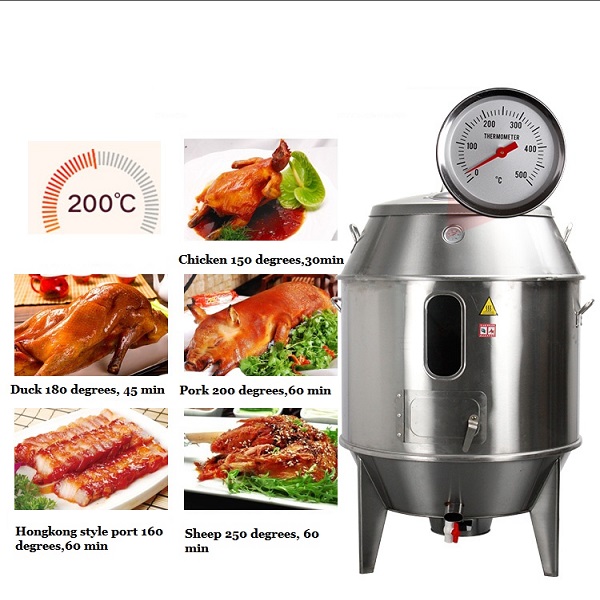 Charcoal electric meat duck roaster machine